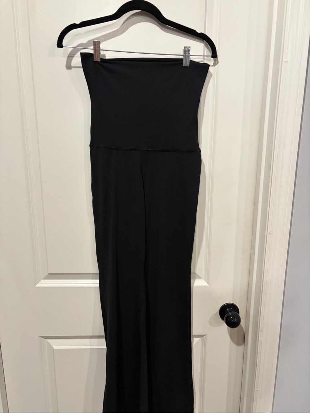 Yogalicious Black Strapless Wide-Leg Jumpsuit